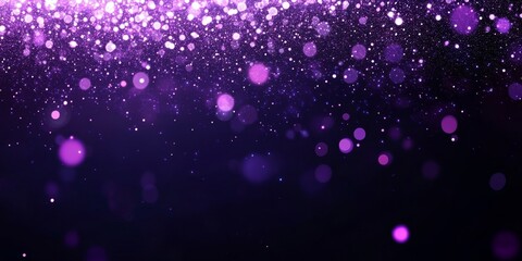 Purple bokeh background with soft light spots in shades lilac gold dark