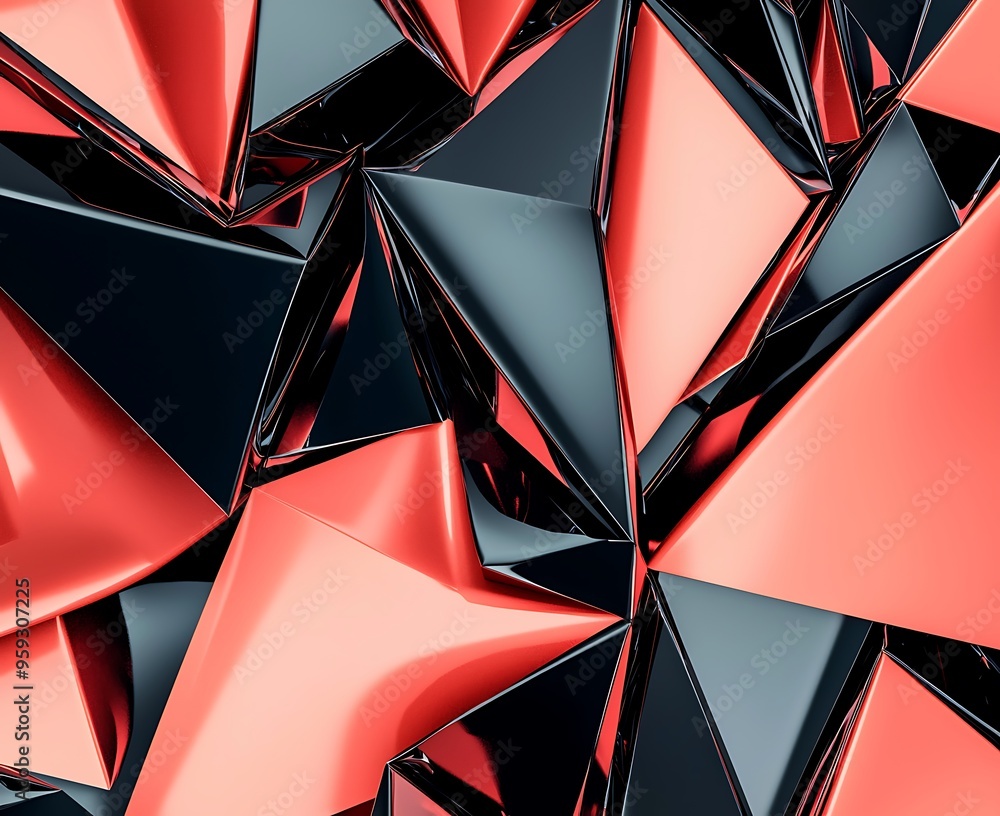 Poster abstract background with triangles