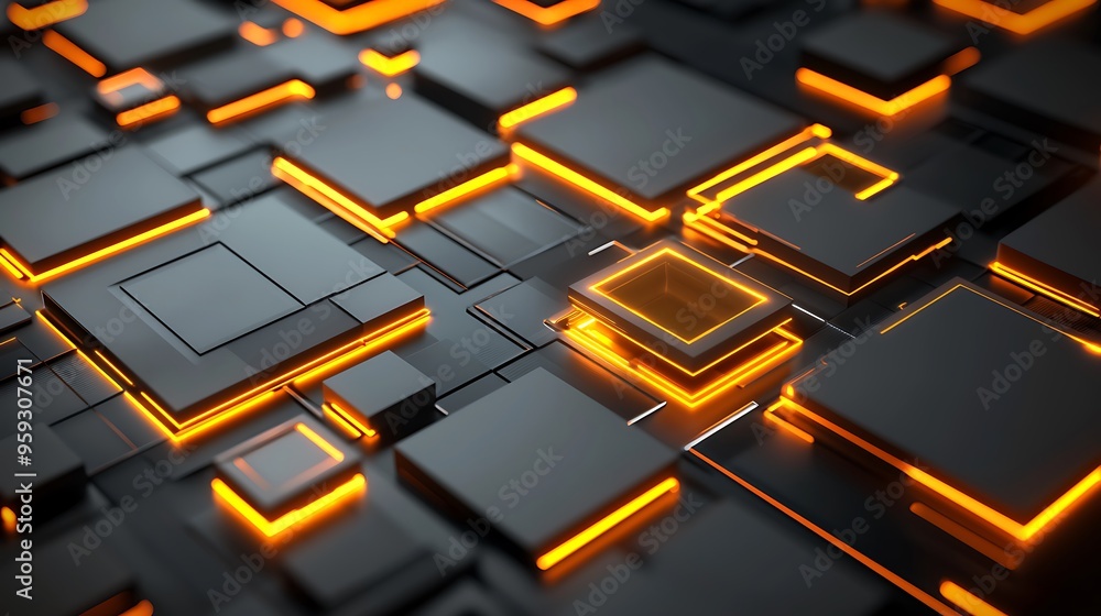 Poster abstract background with squares