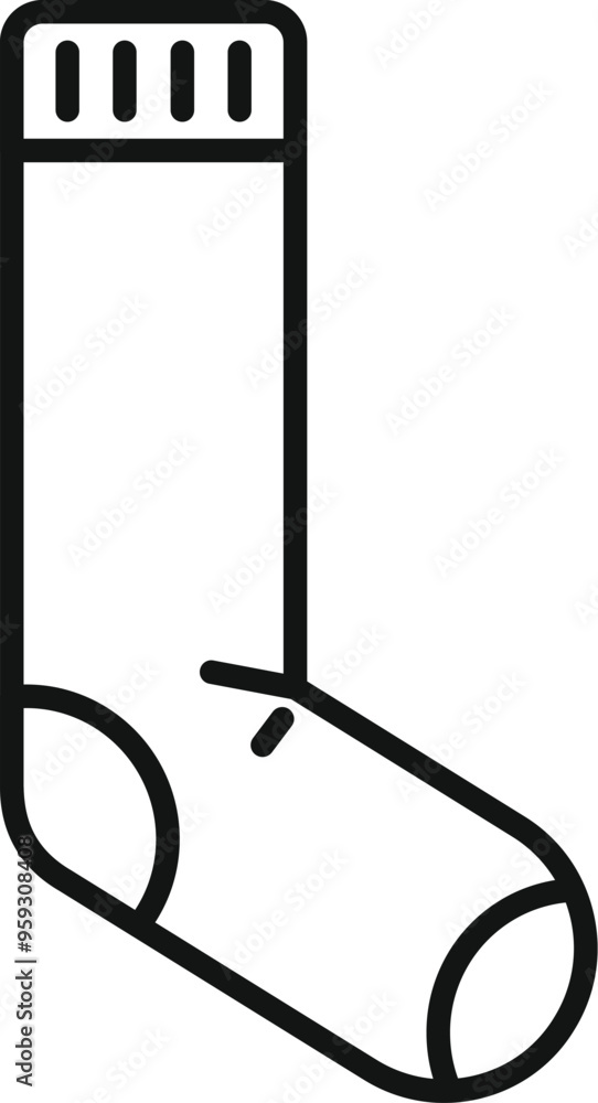 Poster simple vector, perfect for apps and websites, representing a clean sock