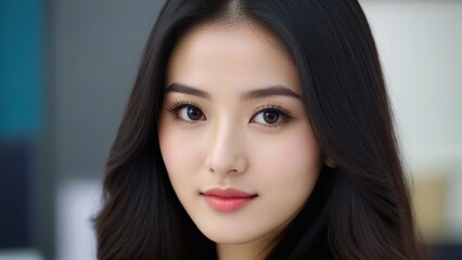 Title: Entrepreneur Woman Posing Professionally in Corporate Environment