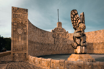 Monumento a la patria Mérida, Yucatán México, monumento tallado en piedra, detalle,...