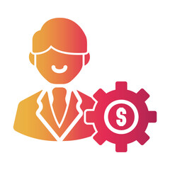 stock agent Gradient icon