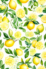 seamless pattern with lemon