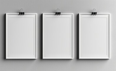 Three Blank Picture Frames