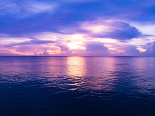 Sunset sky, Nature beautiful Light Sunset or sunrise over sea, Colorful dramatic majestic scenery sky,Amazing clouds and waves in sunset sky nature light cloud background