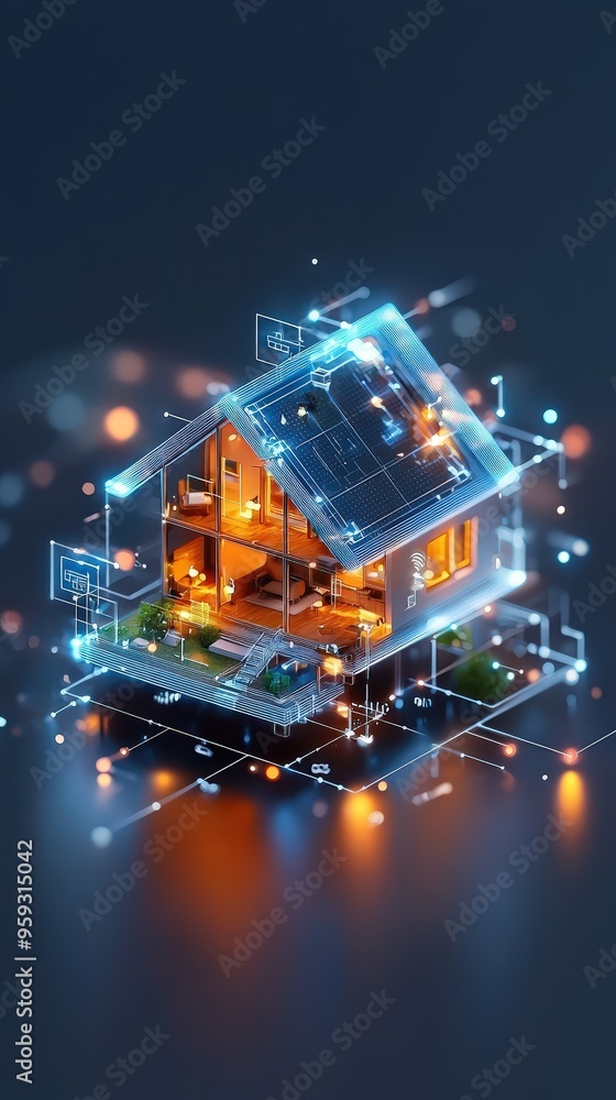 Poster sensors in a smart house warn inhabitants of potentially harmful pm 2.5 levels.