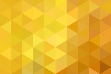Mosaic golden triangle background. Gradient abstract geometric background. Artistic triangle puzzle background.