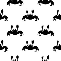cute crabs seamless pattern. Design of children's products, wrapping paper, children's wallpaper. Vector illustration.