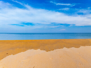 Beautiful beach and sand texture in sunny summer day background
