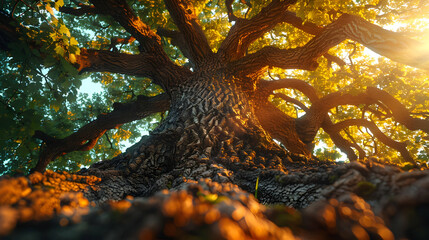 Obraz premium Sunlight Through Tree Branches - Photo