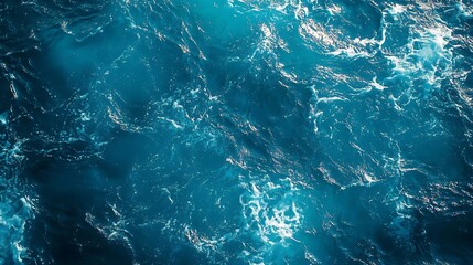 Fototapeta premium Pool water surface Blue water texture Close up blue water surface Sea surface aerial view Blue swimming poll water surface Pattern texture : Generative AI