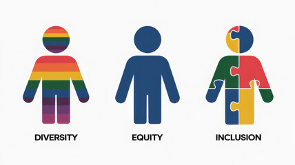 Simple Human Figures Symbolizing DEI Values