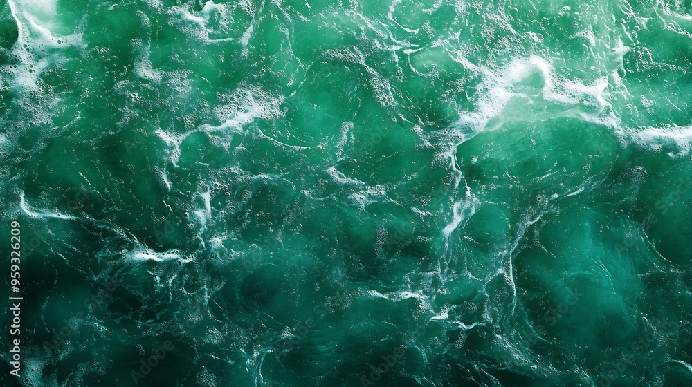 Poster transparent dark green clear water surface texture with ripples and splashes abstract summer banner 