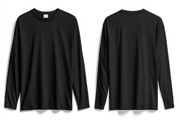 Black long sleeve tshirt mockup isolated created with Generative AI