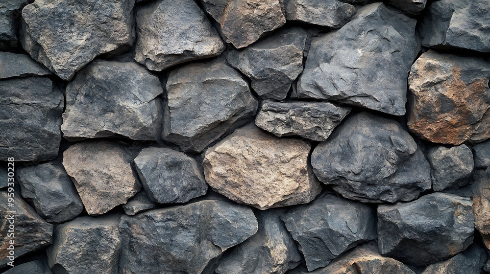 Poster wall of irregular granite stones background for textures : generative ai