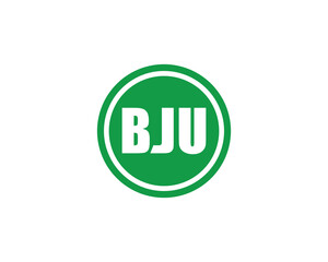 BJU Logo design vector template. BJU