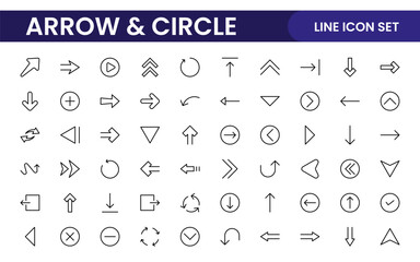 Dynamic Circle and Arrow Icon Set: A Versatile Collection for Navigation, Directional Signs, Workflow Diagrams, User Interface Design, and Infographic Enhancements