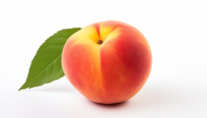 peach on white background