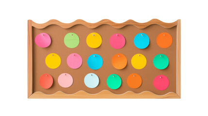 Cork board with post-it notes isolated