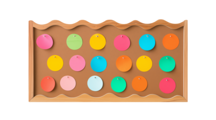 Cork board with post-it notes isolated