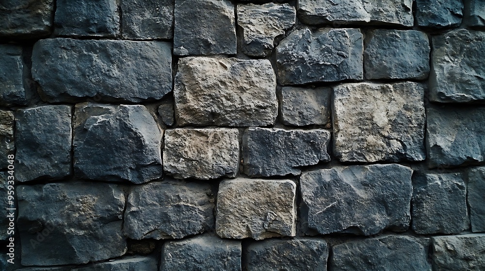 Poster old stone wall patterned texture or background : generative ai