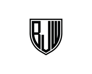 BJW logo design vector template. BJW