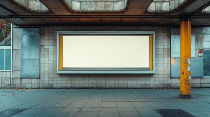Blank Billboard Mockup on Street Wall : Generative AI