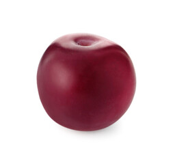 One fresh ripe plum isolated on white