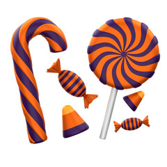 halloween candy 3D Illustration for uiux, web, app, presentation, etc
