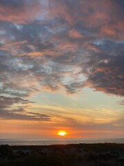 Rainbow sunset in the Hawaiian Islands