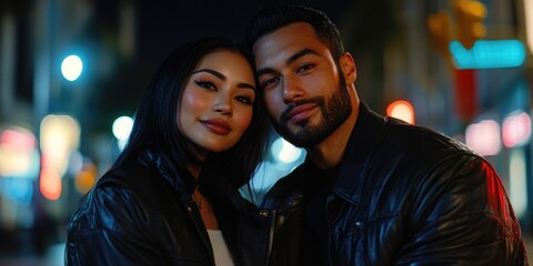 Fototapeta premium Urban Couple Night Out