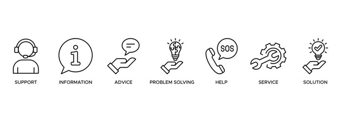 Help desk icon. support, information, advice, problem solving, help, service and solutions