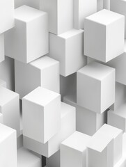 Obraz premium Abstract White Cube Pattern