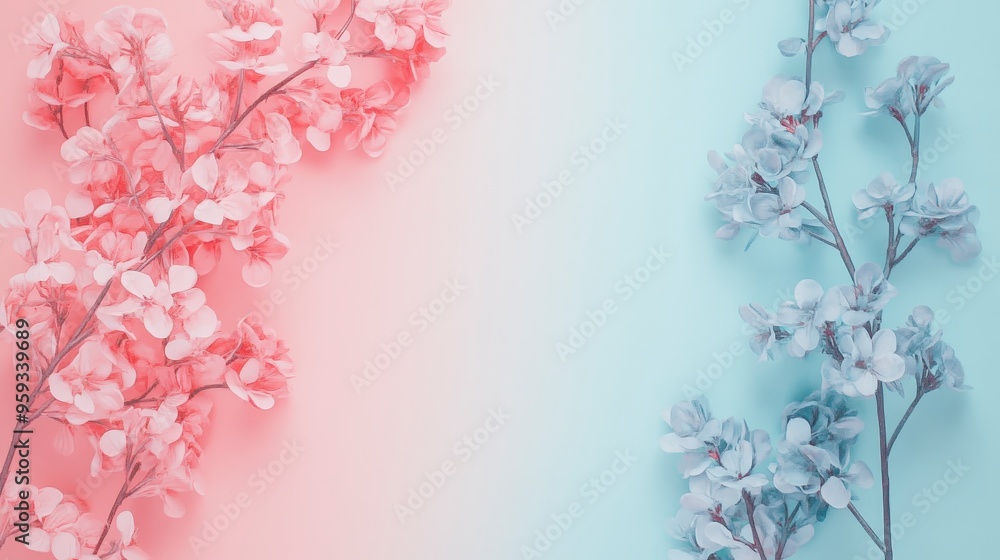 Poster serene monochrome background in soft pastel color for elegant design projects