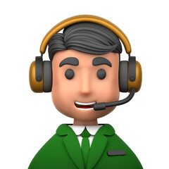 Customer Service 3D Illustration for uiux, web, app, presentation, etc