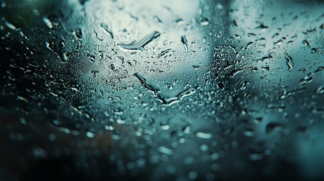 Water drops hitting a frosted glass surface from above, with subtle ripples and soft light diffusion