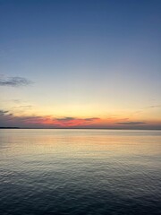 Sunset over lake up north