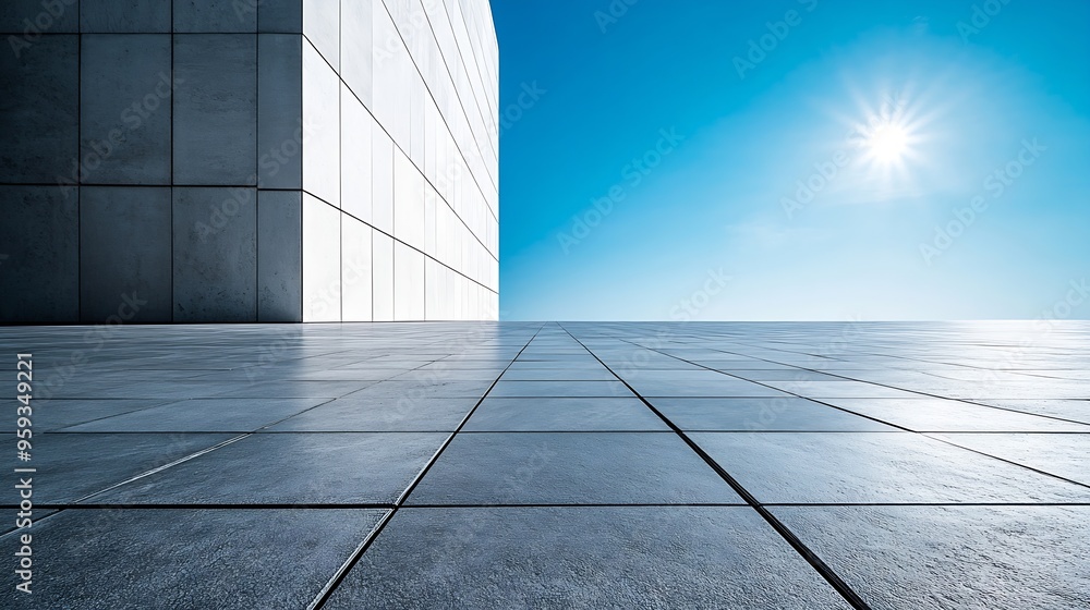 Aufkleber empty square by modern architectures : generative ai