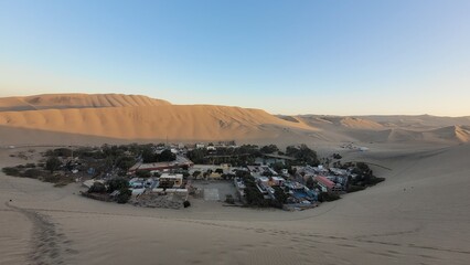 Oasis desert sand dunes Peru