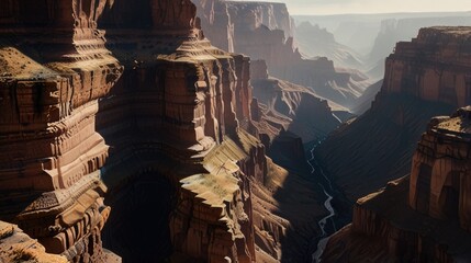 panoramic view of the Grand Canyon's majestic cliffs