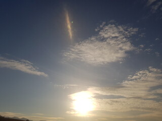 늦가을 11월 말 오후 4시경의 하늘 구름 사진