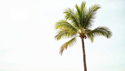 palm tree on blue sky background