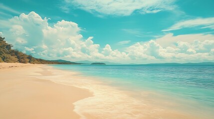 Obraz premium Beautiful beach background Natural landscape with empty tropical beach : Generative AI