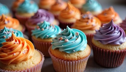 cupcakes with cream.