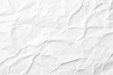 Fototapeta premium White Crumpled Paper Texture Background, High-Resolution, Flat Lay, Top View
