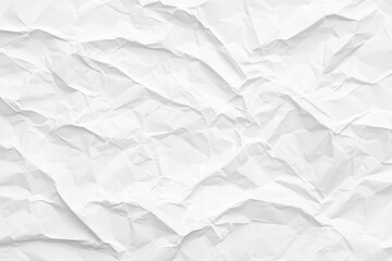 Obraz premium White Crumpled Paper Texture Background, High-Resolution, Flat Lay, Top View