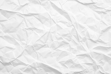 Obraz premium White Crumpled Paper Texture Background, High-Resolution, Flat Lay, Top View