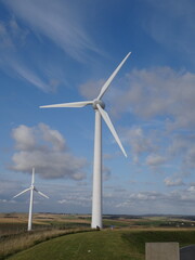 wind turbine on a hill
