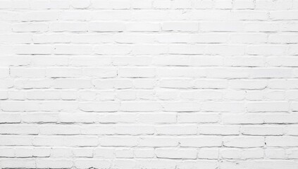 Fototapeta premium White Brick Wall Texture Background, Simple and Clean Design for Modern Projects